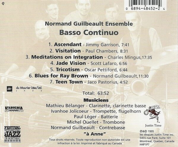 Normand Guilbeault Ensemble - Basso Continuo