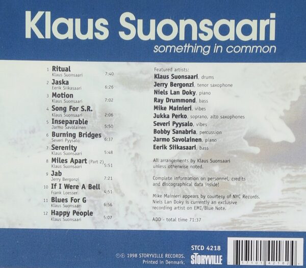 Klaus Suonsaari - Something In Common