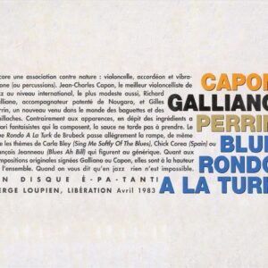 Jean-Charles Capon & Richard Galliano - Blue Rondo A La Turk