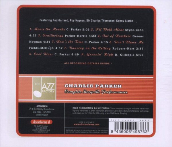 Charlie Parker - Complete Storyville Performances
