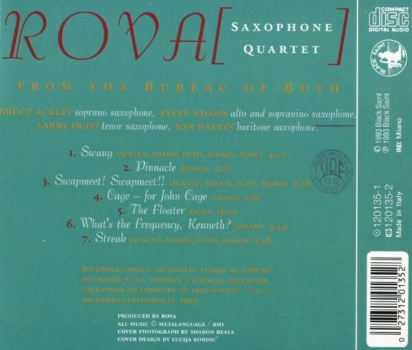 Rova Saxophone Quartet - From The Bureau Of Both