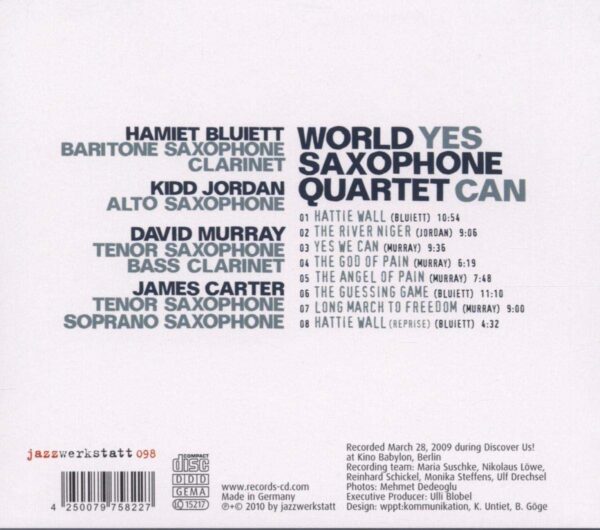 World Saxophone Quartett - Yes We Can