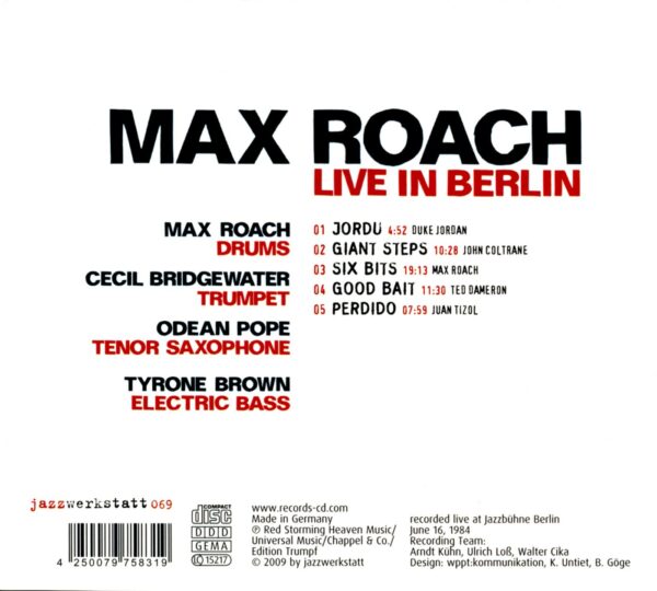 Max Roach - Live In Berlin