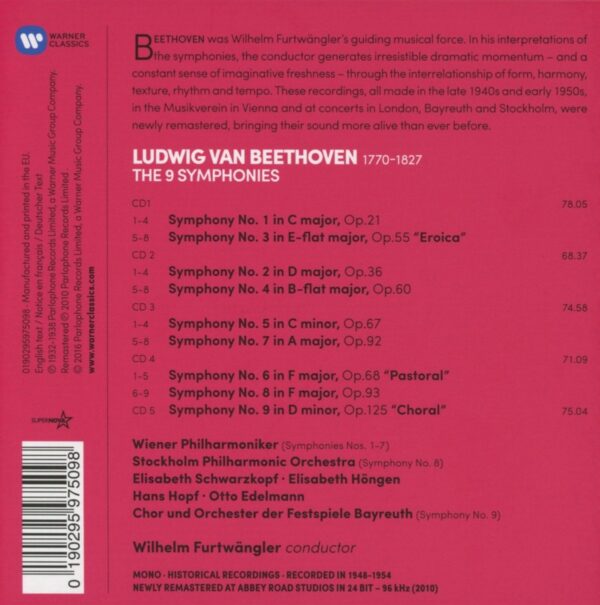 Beethoven: 9 Complete Symphonies - Wilhelm Furtwängler - Image 2