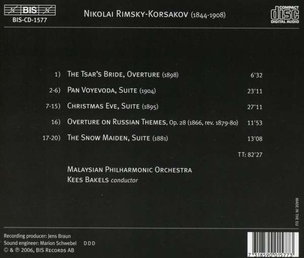 Rimsky Korsakov: The Snow Maiden - Kees Bakels | TYQmusic